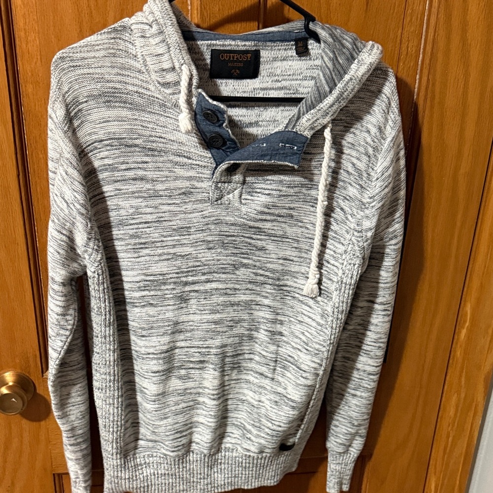 Outpost Gray Men's Hoodie Sweater